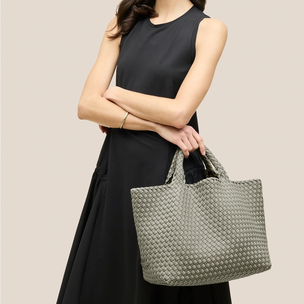Naghedi St Barths Medium Tote in Celadon (light grey)